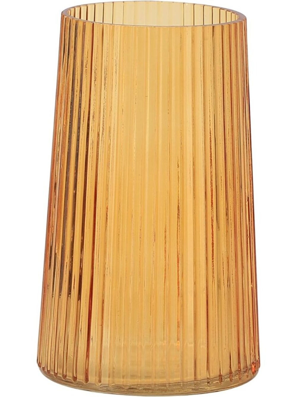 8 Inches Modern Yellow Glass Vase Flower Bouquet Living Room Bedroom Home Deco